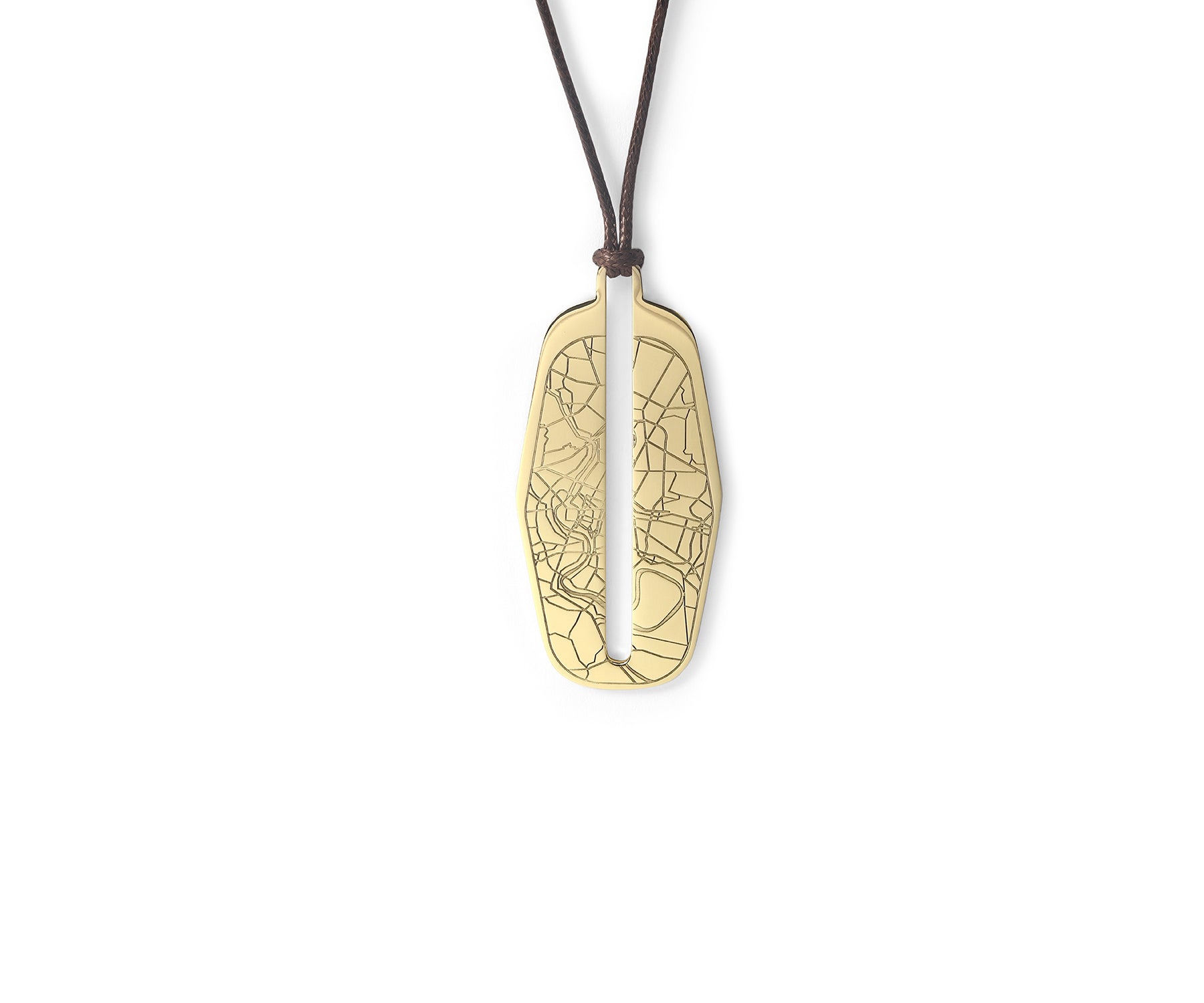 Carta Rhombus Pendant Polished Brass