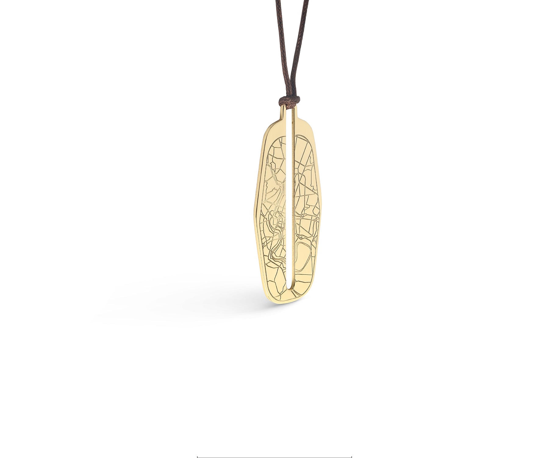 Carta Rhombus Pendant Polished Brass