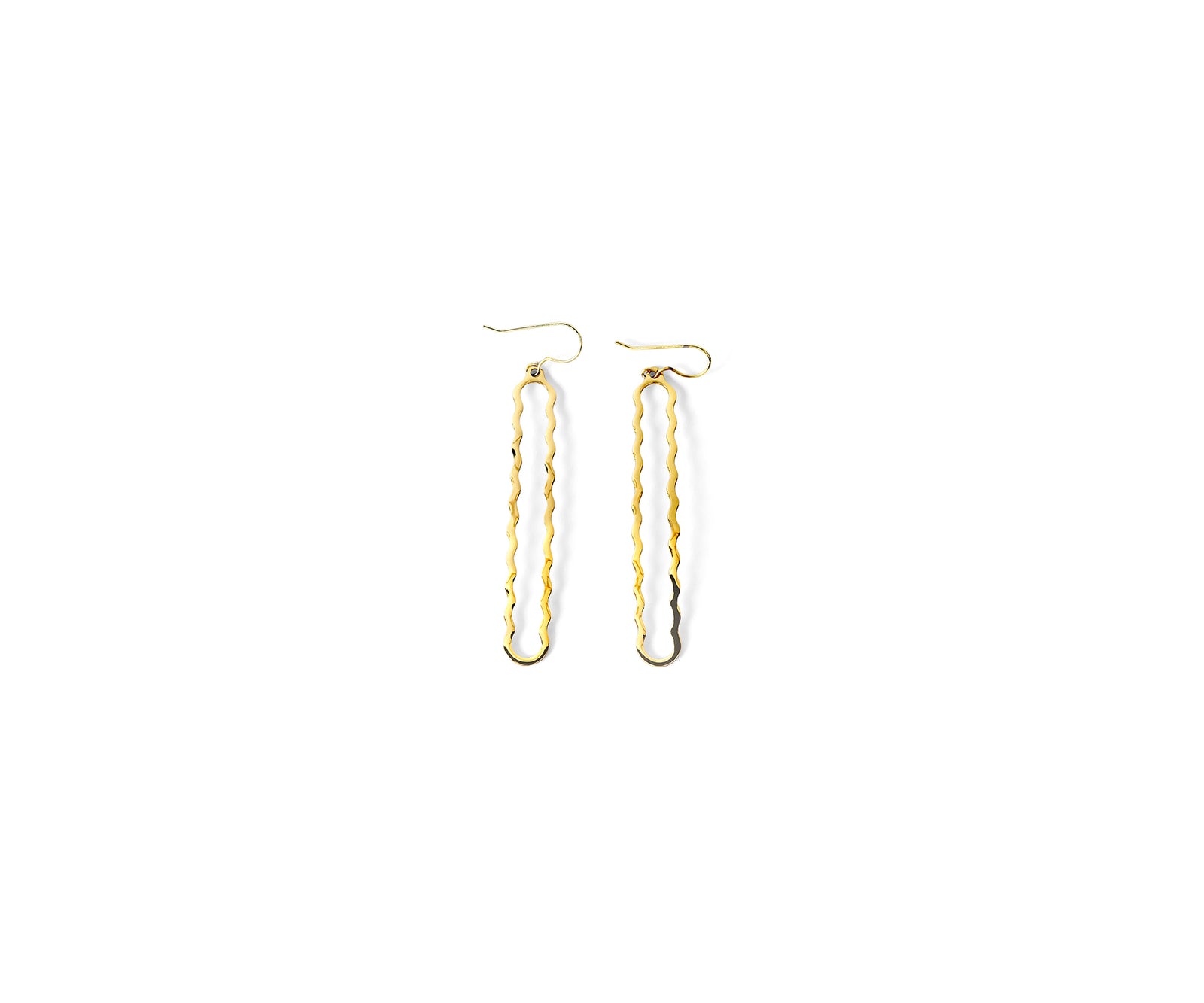 Telo Outline Eartops Polished Brass