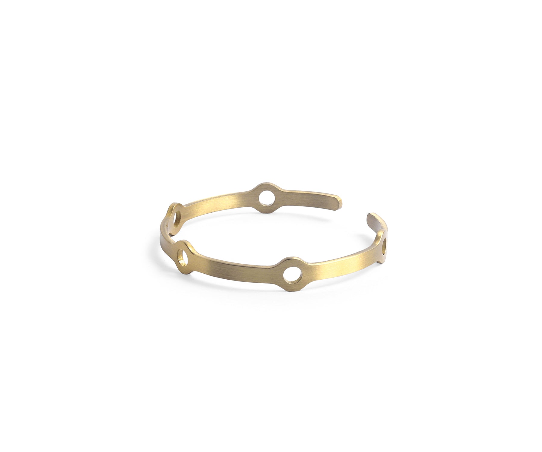 Era Node Wrist Cuff Matte Brass