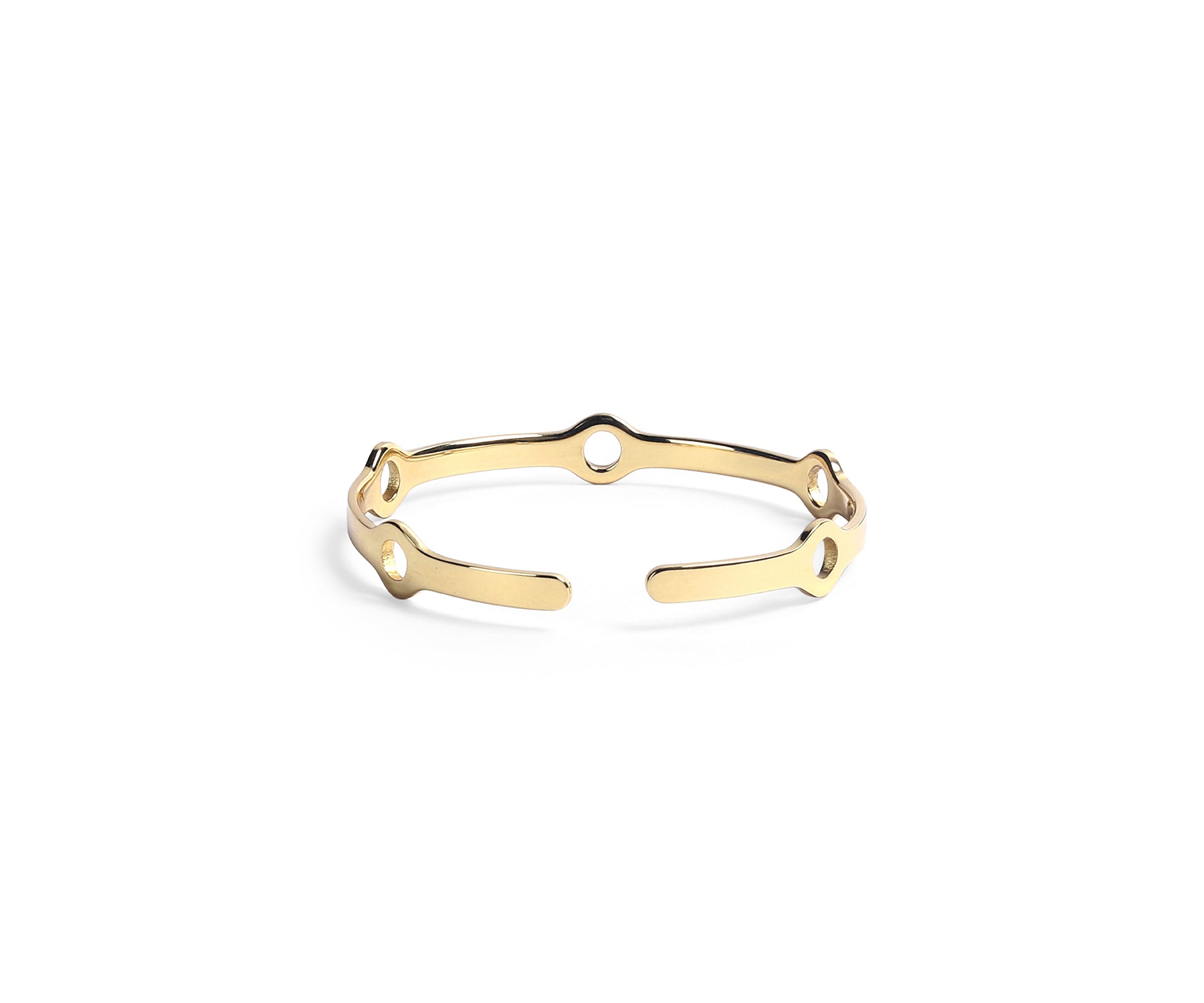 Era Node Wrist Cuff  Polished Brass